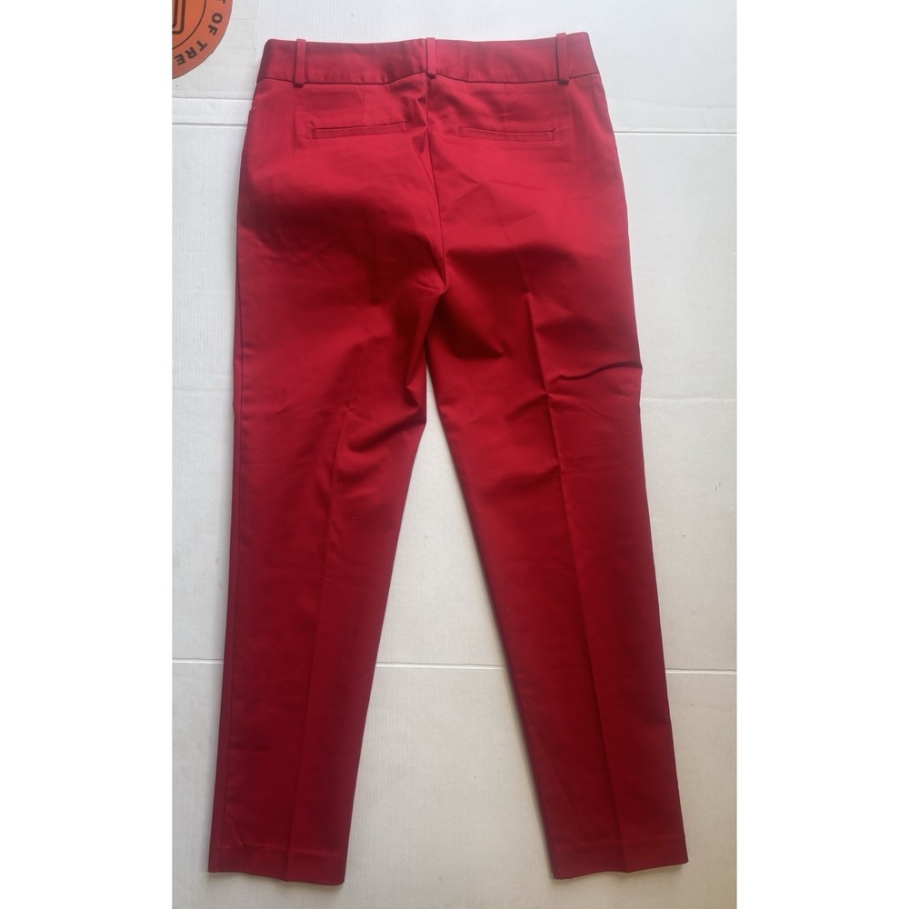 Liz Claiborne Women's Emma Slim Leg Ankle Pants Red Sz 2 - Picture 6 of 7
